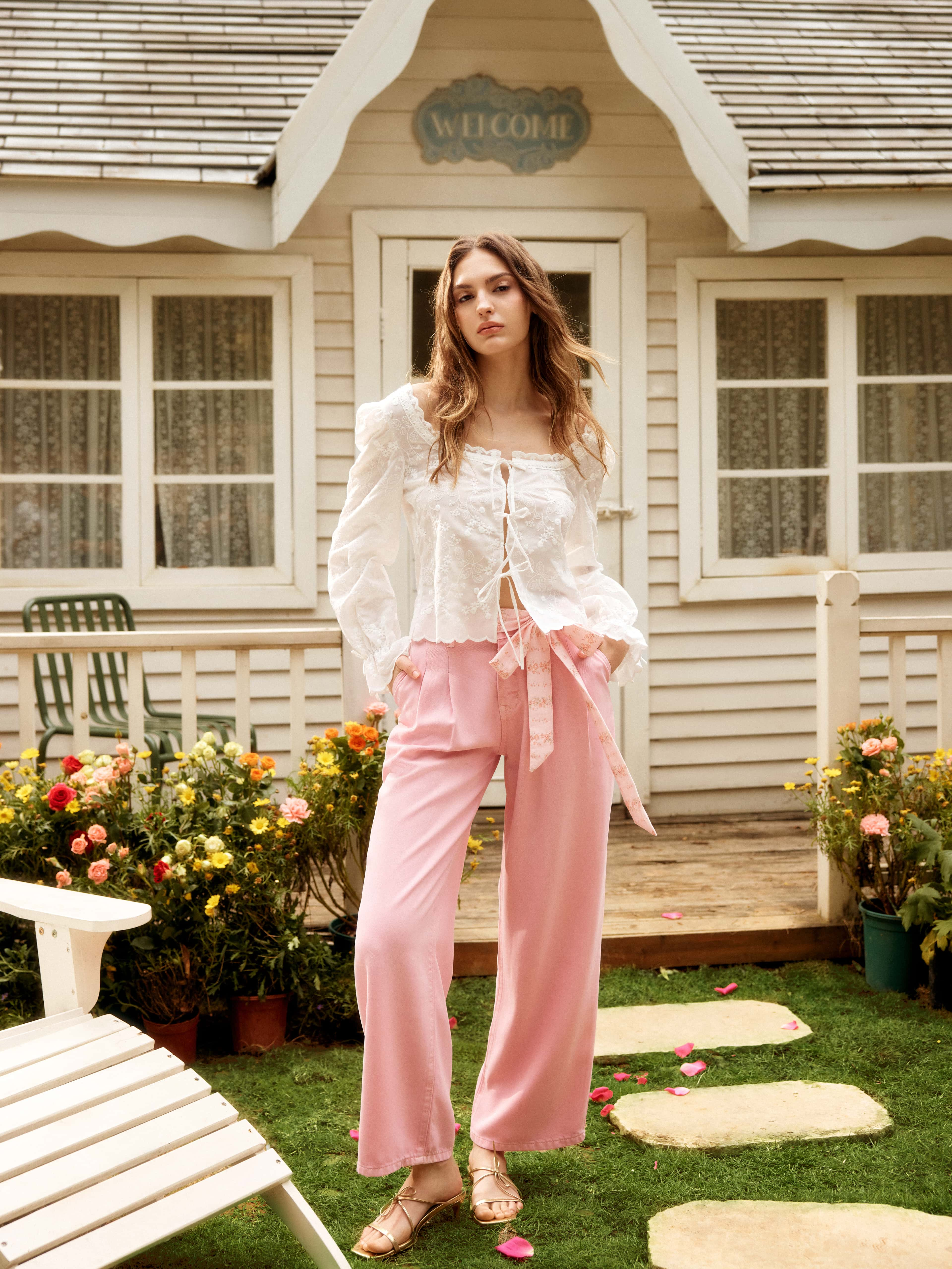 Connie Embroidered White Blouse