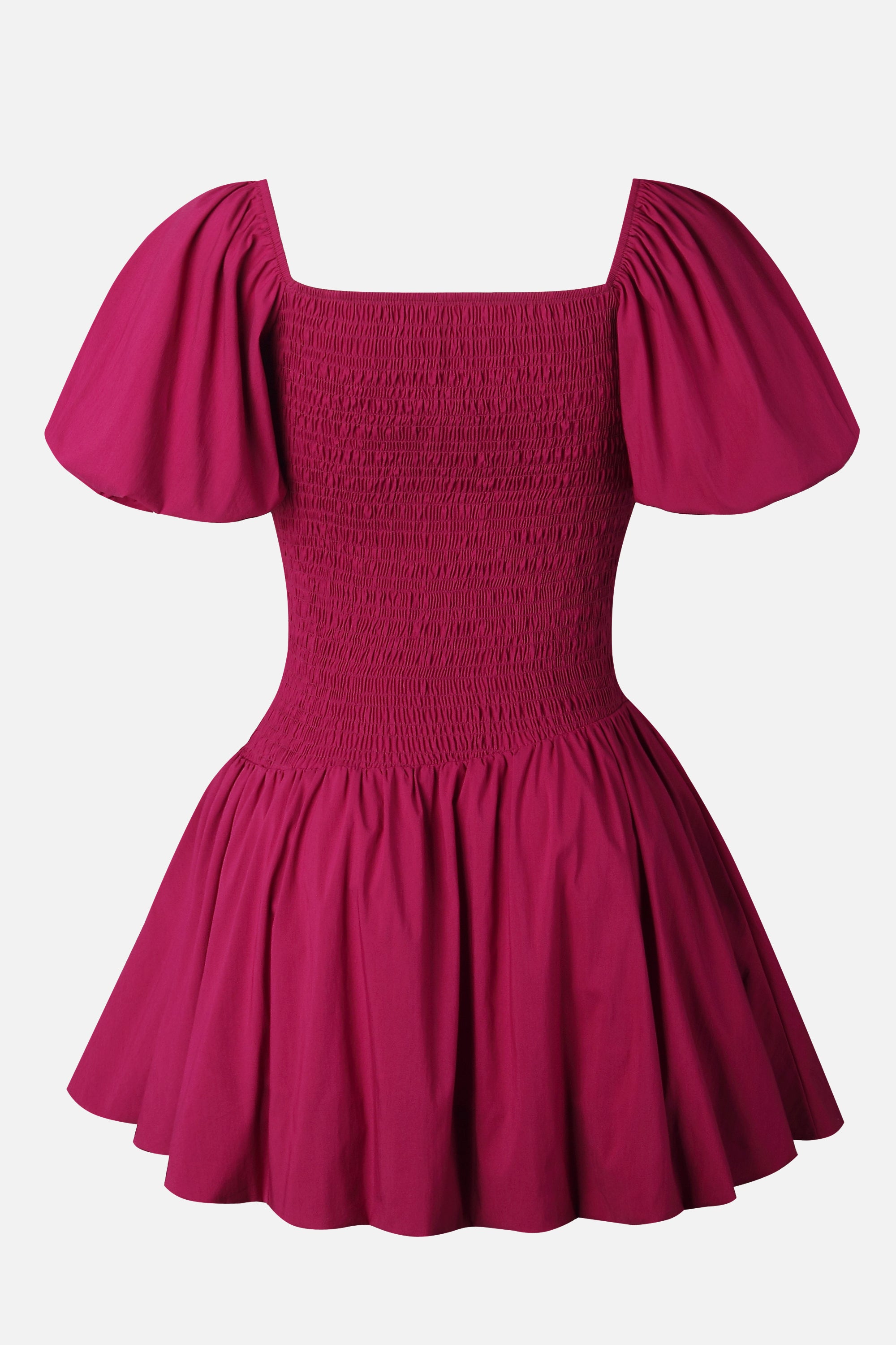 Aida Smocked Puff Sleeve Mini Dress
