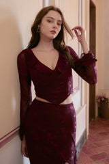 Charlie front slit Bodycon Two-Piece Dress