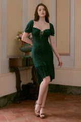 Anita Heart-Shaped Neckline Mermaid Hem Dress