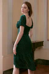 Anita Heart-Shaped Neckline Mermaid Hem Dress