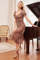 Must buy！Pauline Christmas Glistening Midi Dress
