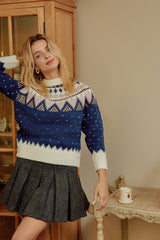 Eliza Blue Crew Neck Sweater