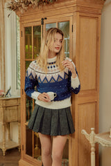 Eliza Blue Crew Neck Sweater