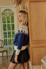 Eliza Blue Crew Neck Sweater