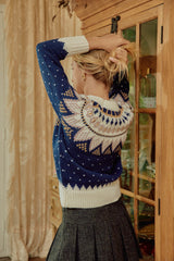 Eliza Blue Crew Neck Sweater