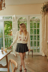 Alva White Vintage Embroidery Cardigan