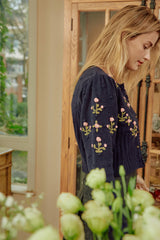 Loreta Vintage Floral Single-Breasted Cardigan
