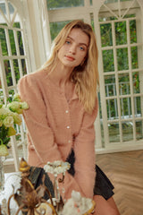 Lilian Pink Lazy Sweetheart Loose Cardigan