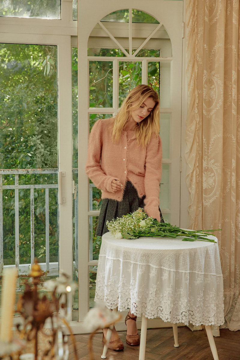 Lilian Pink Lazy Sweetheart Loose Cardigan