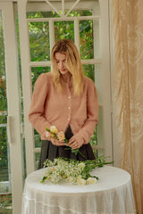 Lilian Pink Lazy Sweetheart Loose Cardigan