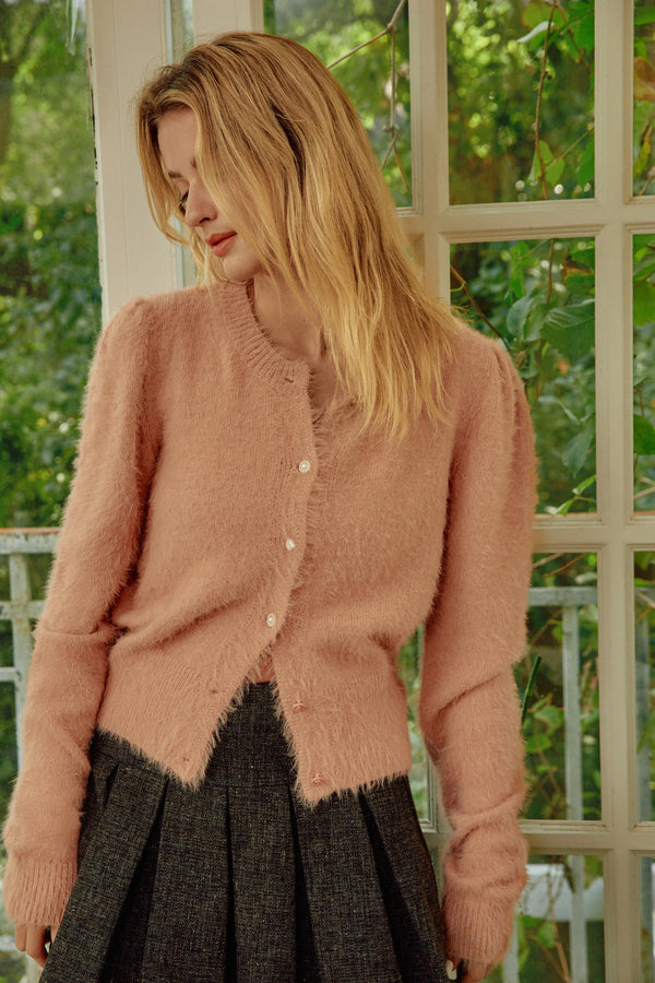 Lilian Pink Lazy Sweetheart Loose Cardigan