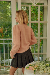 Lilian Pink Lazy Sweetheart Loose Cardigan