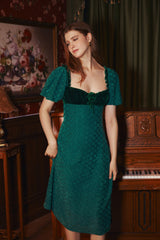 Deanna Emerald Green Lace Midi Dress