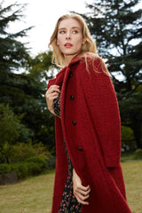 Greta Vintage Red Double-Breasted Coat