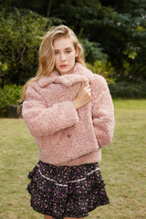 Reyna Soft lambswool Pink Jacket