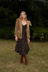Eden lambswool Horn Button Coat