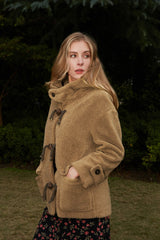 Eden lambswool Horn Button Coat