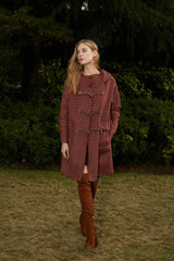 Ora Vintage Plaid Hooded Coat