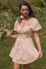 Nellie Princess Waist PuffSleeve Mini Dress