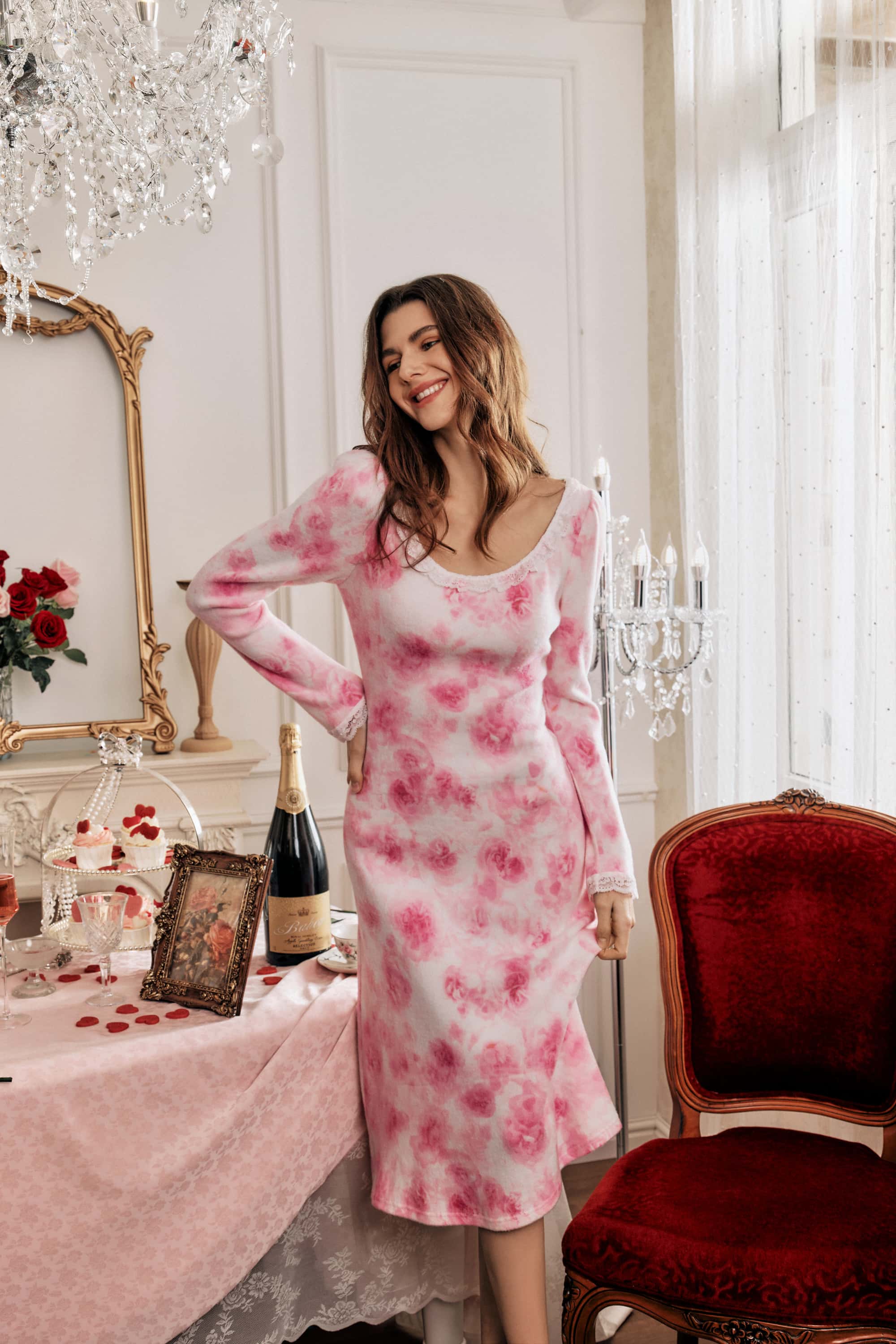 Bonnie Printed Knit Midi Dress