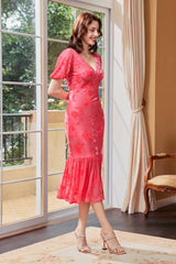 Sonya Floral Velvet Print Dress