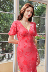 Sonya Floral Velvet Print Dress