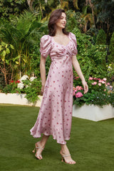 Joelle Satin Floral Maxi Dress
