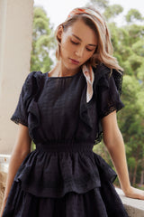 AerisTexturedLayeredMiniDressinBlack-LAIT