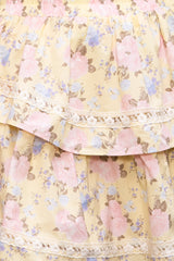 Alanis Ruffled Gathered Waist Floral Dress