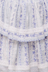 Amelia Ruffled Lace Trim Mini Dress