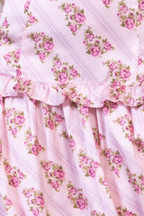 Anise Ruffled Drop Waist Satin Dress