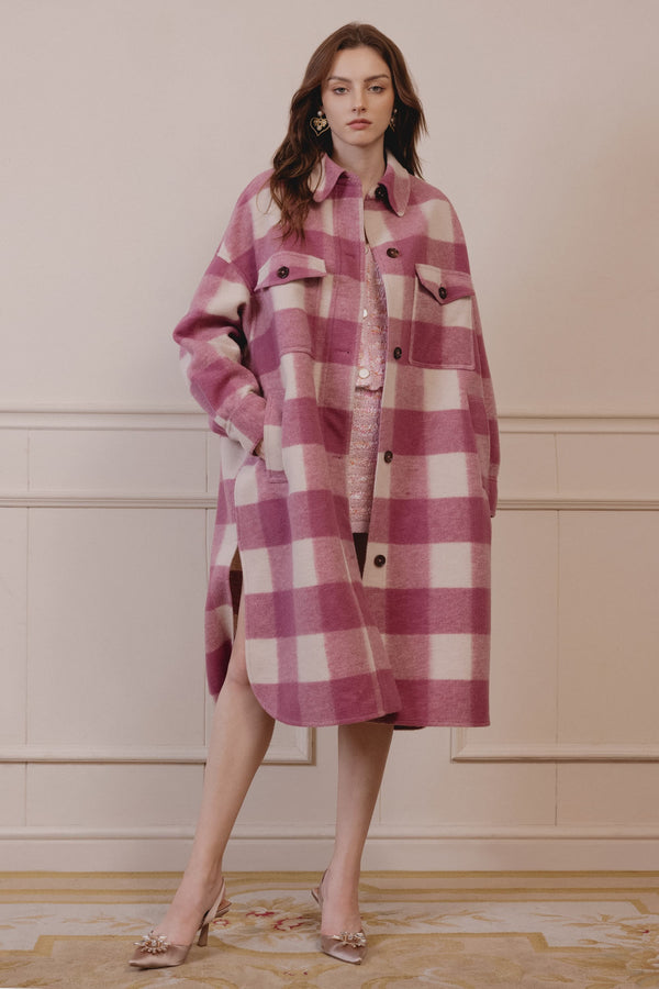 Avila Gingham Oversized Coat