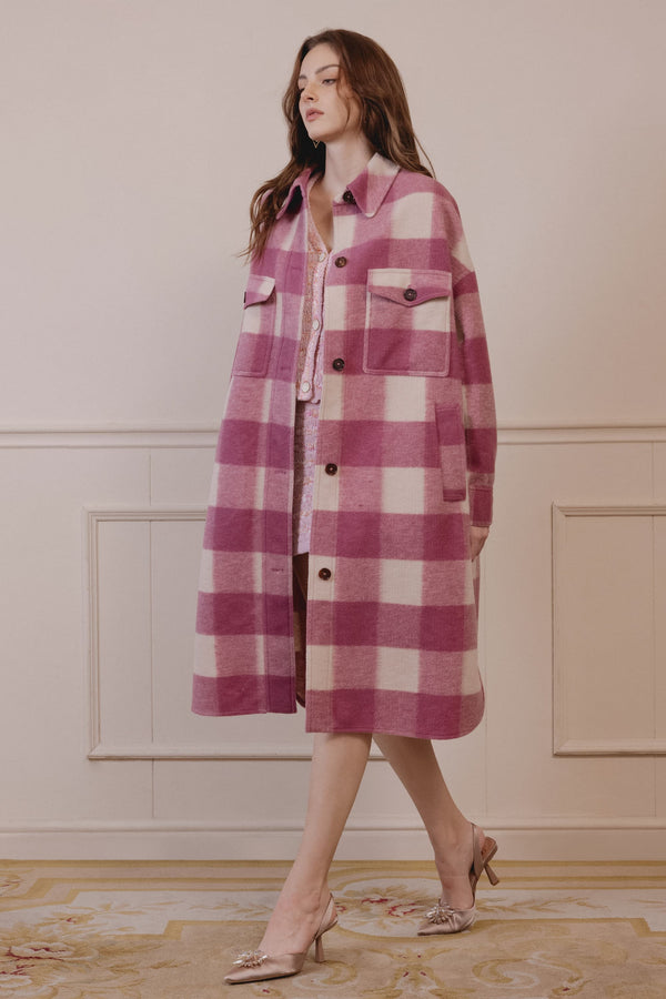 Avila Gingham Oversized Coat