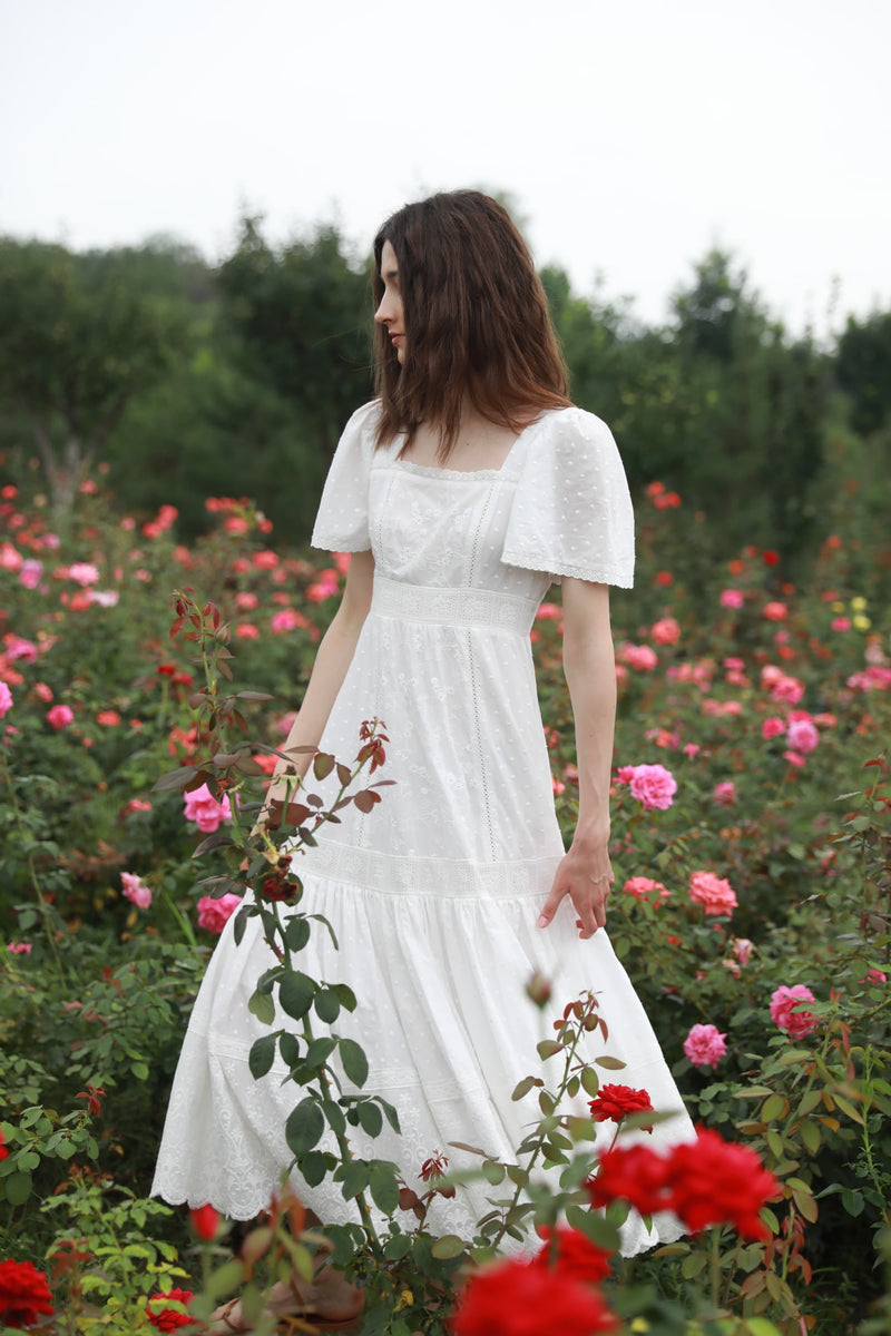 Jolie Mixed Lace Maxi Dress