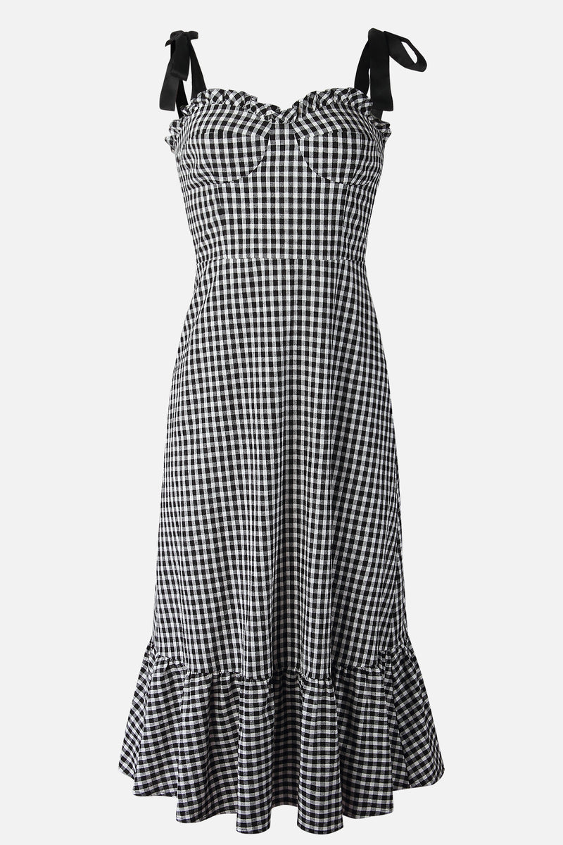 Bridgette Gingham Bow Strap Dress