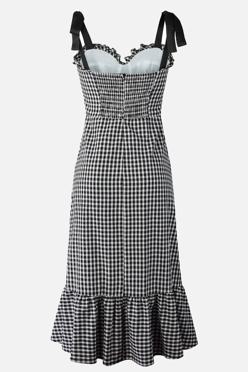 Bridgette Gingham Bow Strap Dress