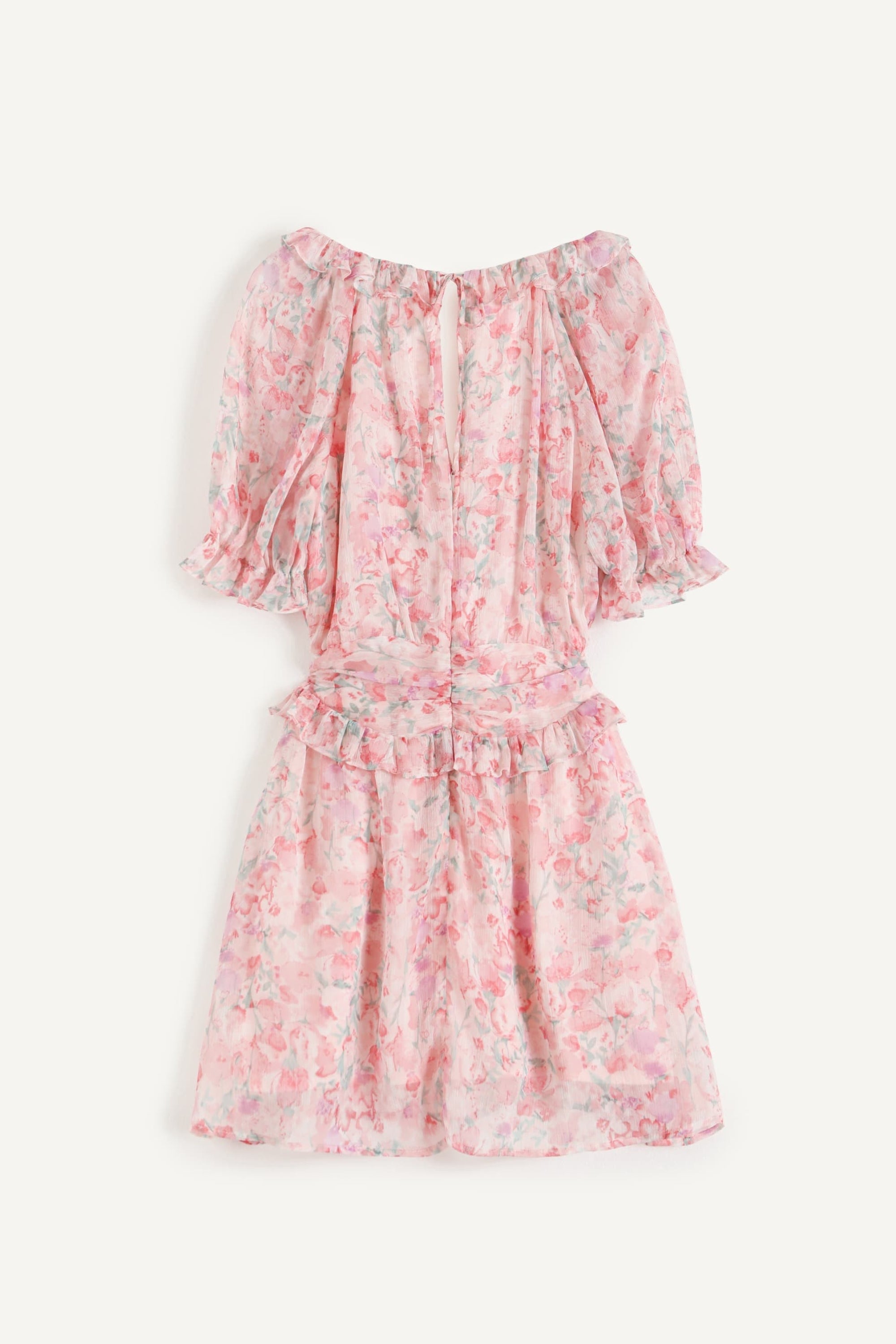 Arielle Floral Ruffle Wrap Dress