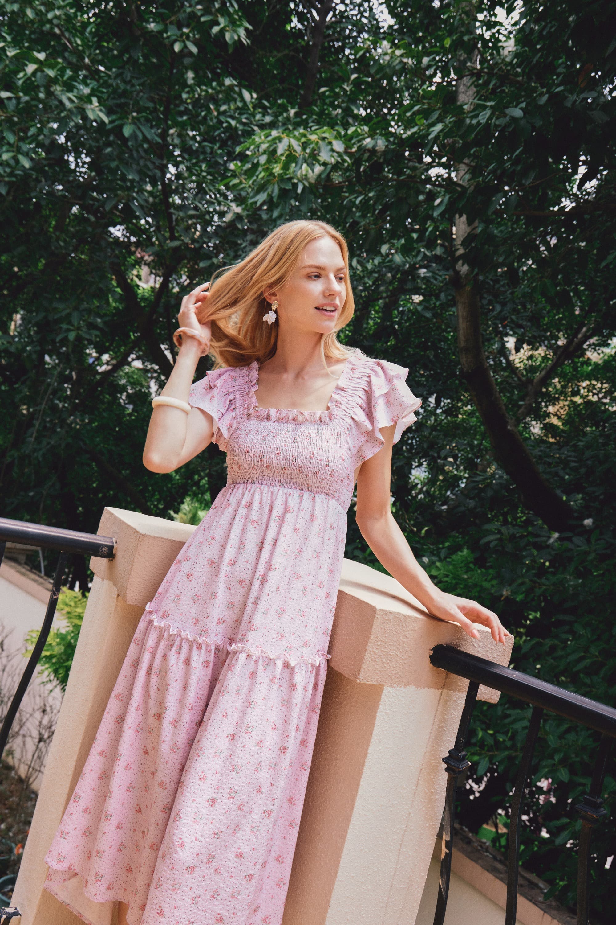 Dacia Floral Smocked Dress