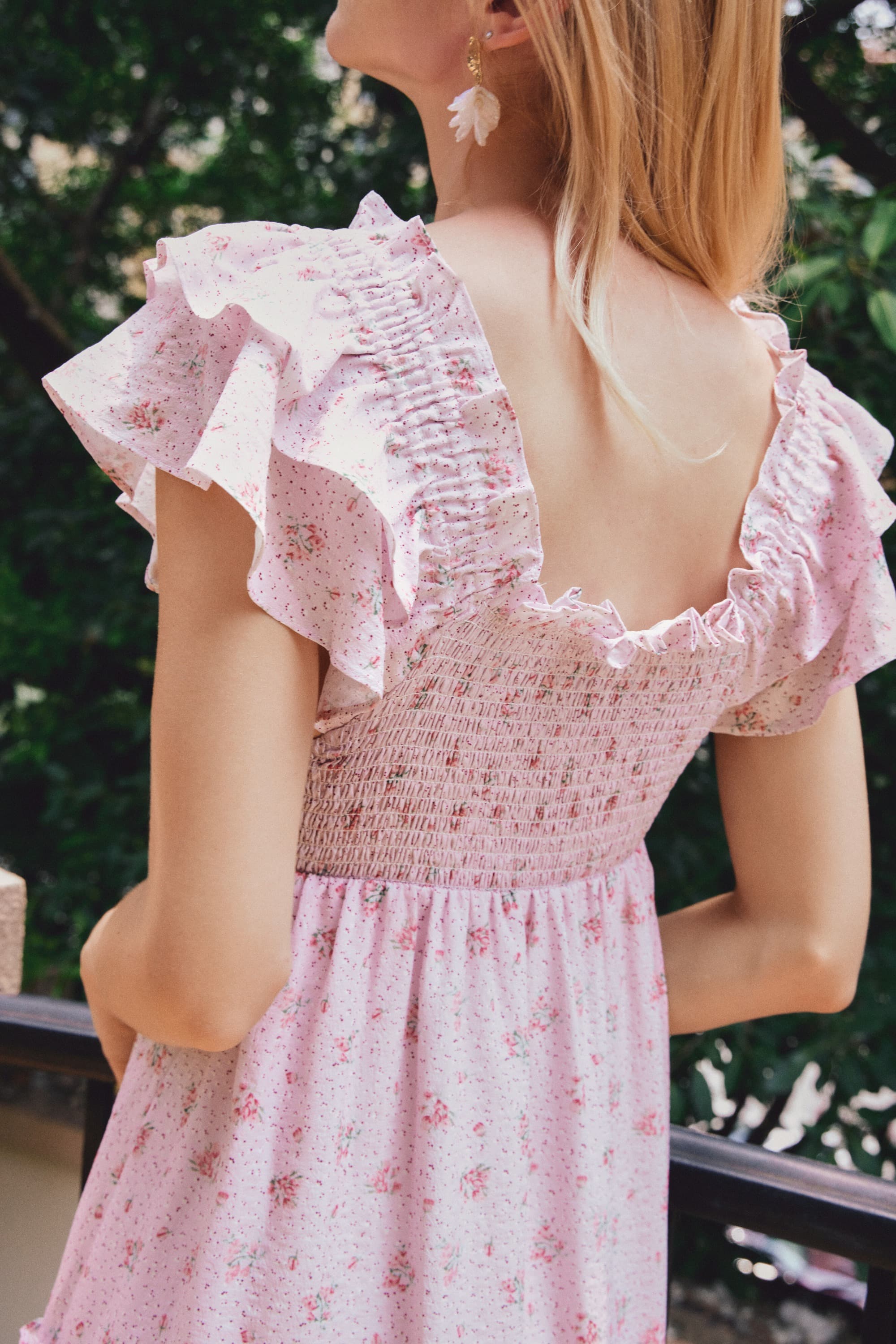 Dacia Floral Smocked Dress