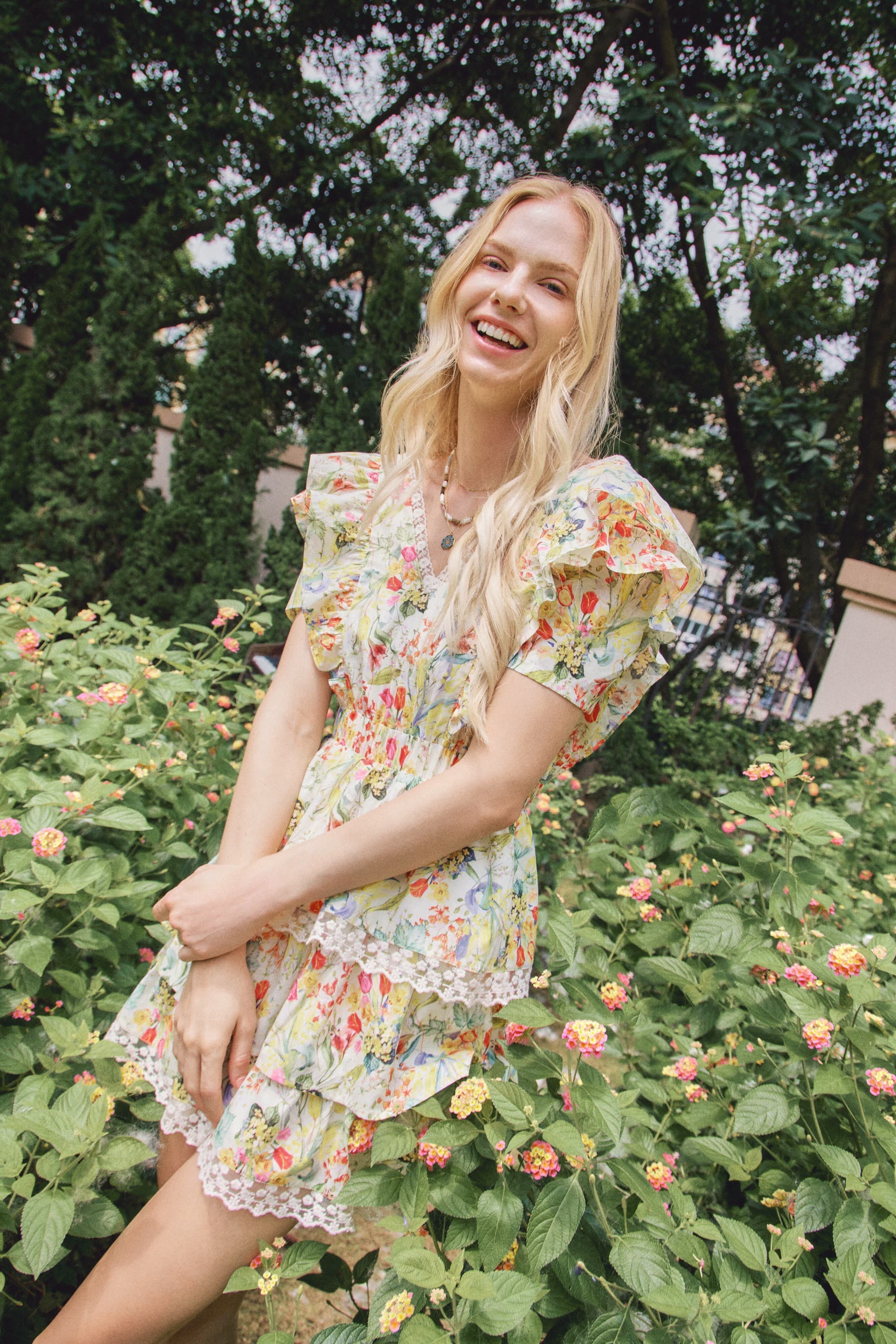 LAIT-Sylvie Garden Floral Mini Dress
