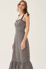 Bridgette Gingham Bow Strap Dress