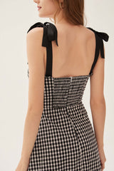 Bridgette Gingham Bow Strap Dress