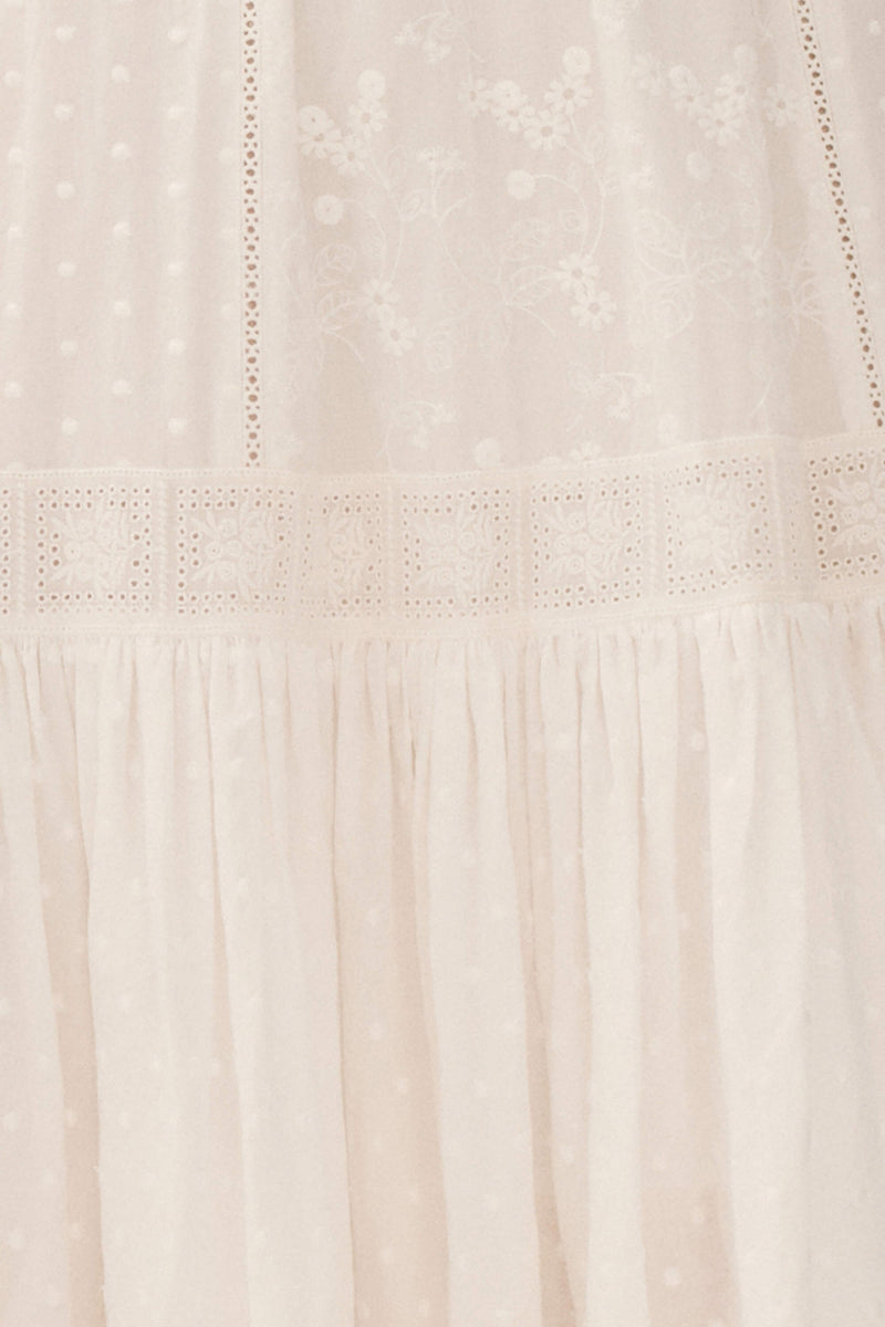 LAIT Jolie Mixed Lace Maxi Dress