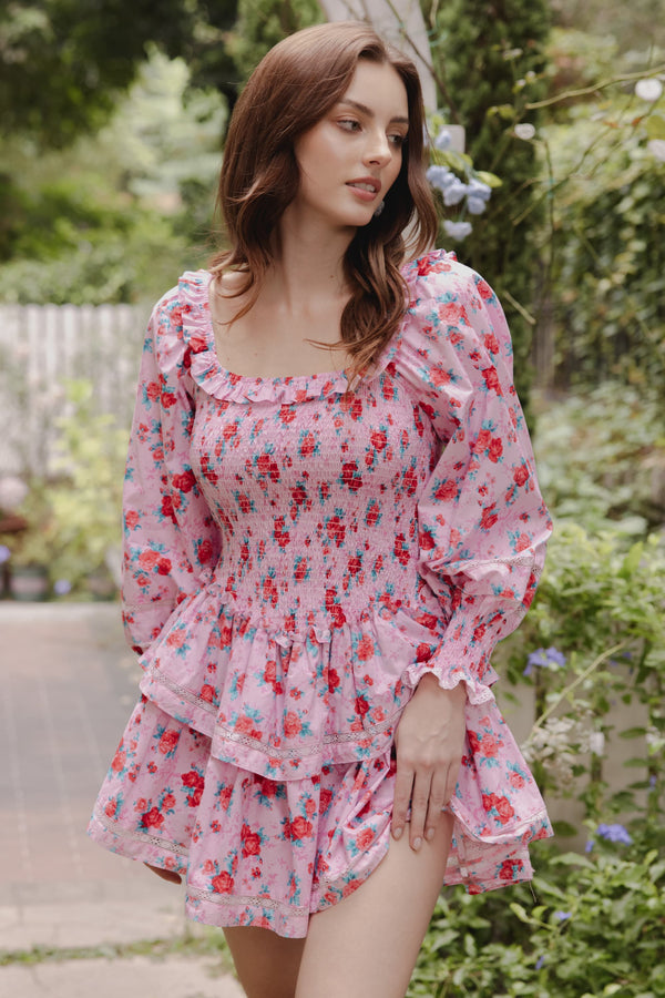 Lindy Romantic Floral Mini Dress