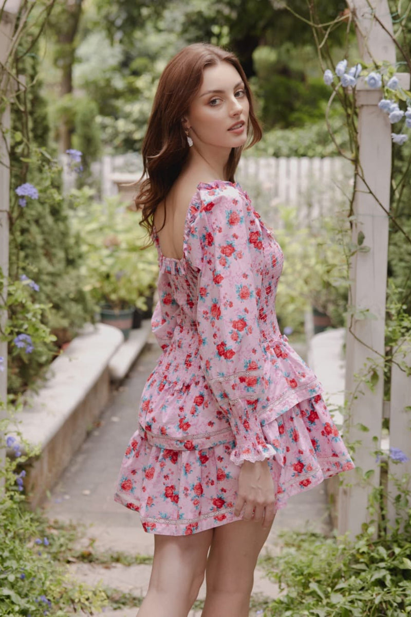 Lindy Romantic Floral Mini Dress