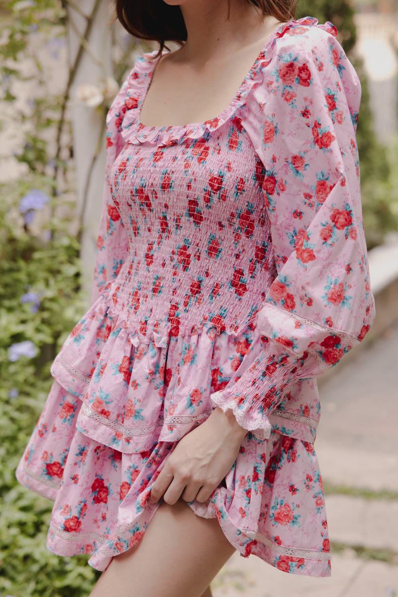 Lindy Romantic Floral Mini Dress