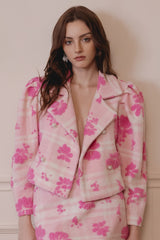 Varenne Wool-blend Gingham Blazer