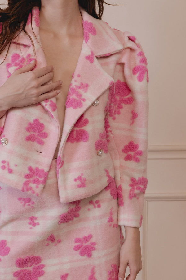 Varenne Wool-blend Gingham Blazer